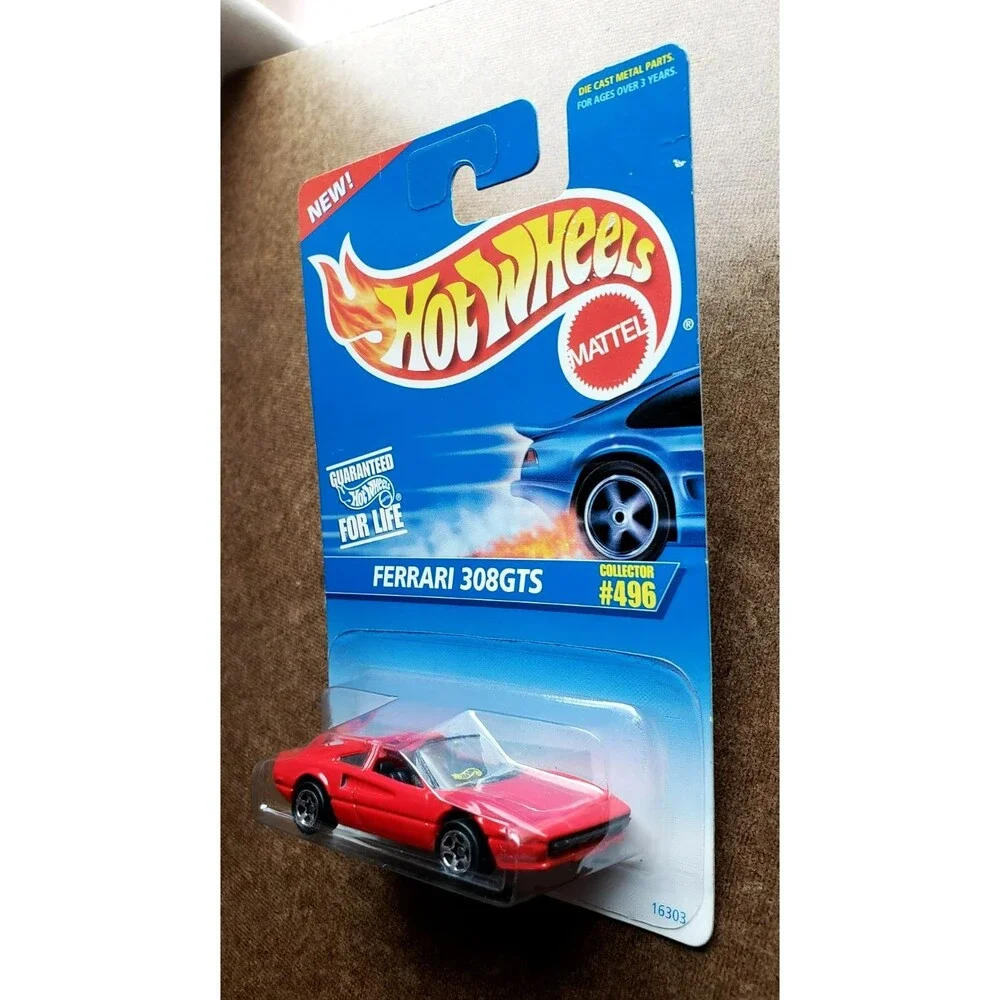 1996 Hot Wheels FERRARI 308 GTS CORGI RED MAINLINE SERIES #496 #16303 1:64 5-SP